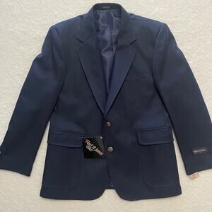 Vintage Reed St James Blazer 42S Navy Gold Button Sport Coat Made USA NWT